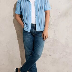 Lands' End Men’s Straight Fit Coupe Droite Dark Wash Denim Jeans Size 37